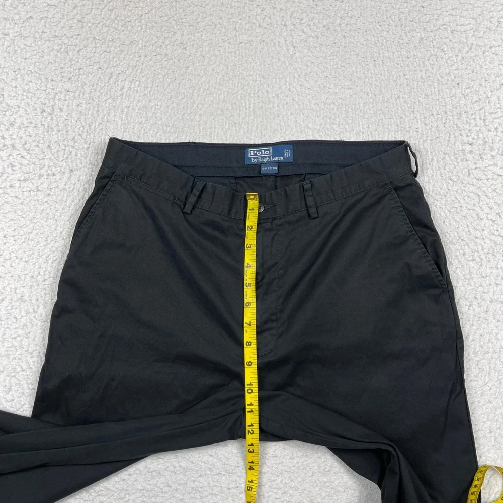 Polo Ralph Lauren Pants Mens 34x34 (Fit 34x30) Black Straight Classic Preppy